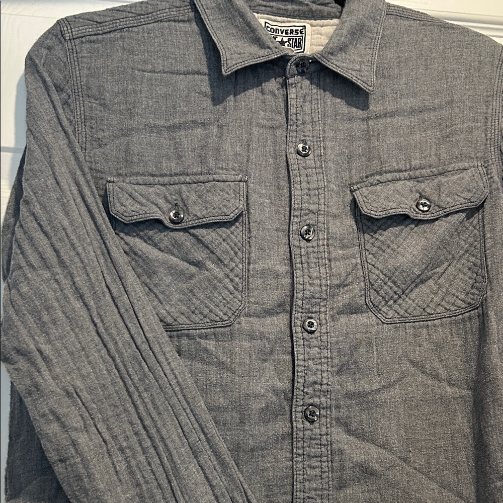 Women’s Gray Converse Button Up